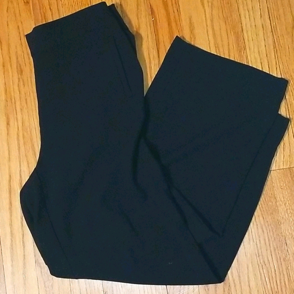 Loft black wide-leg slacks
